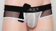 Photo7: Side Mesh Jock Strap  " Sheer White" (7)