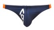 Photo3: Narrow Side Speedos "Navy" (3)