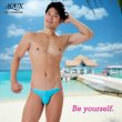 Photo6: Narrow Side Speedos  "Blue" (6)